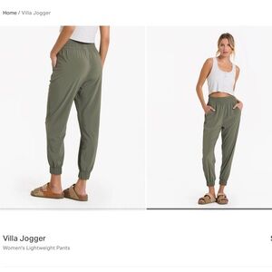 Vuori Villa Jogger, Army, Size Medium
